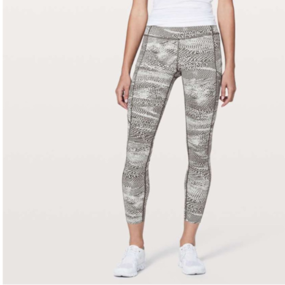 Lululemon fast and free 7/8 tight/leggings gray size 6~Nice